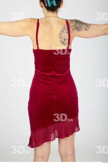 Upper Body Whole Body Woman Tattoo Formal Dress Slim Studio photo references