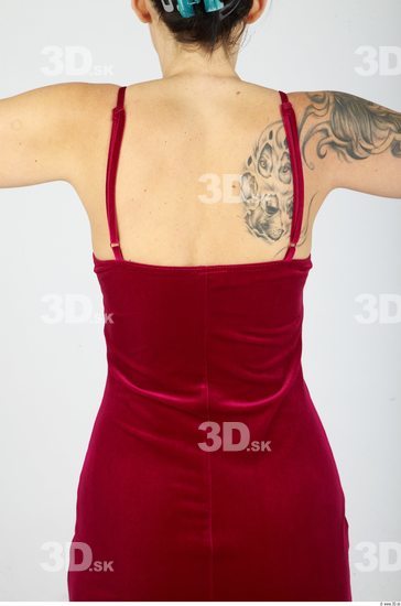 Upper Body Whole Body Woman Tattoo Formal Dress Slim Studio photo references