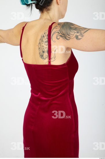 Upper Body Whole Body Woman Tattoo Formal Dress Slim Studio photo references