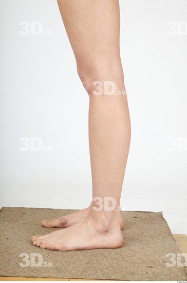 Calf Whole Body Woman Nude Slim Studio photo references