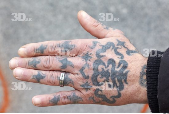 Hand Man White Tattoo Jewel Average