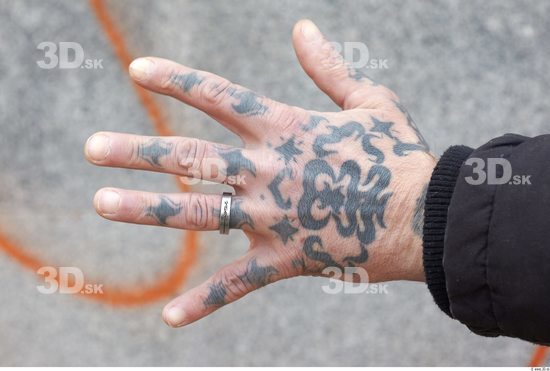 Hand Man White Tattoo Jewel Average