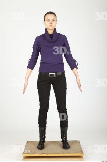 Whole Body Woman Animation references Casual Slim Studio photo references