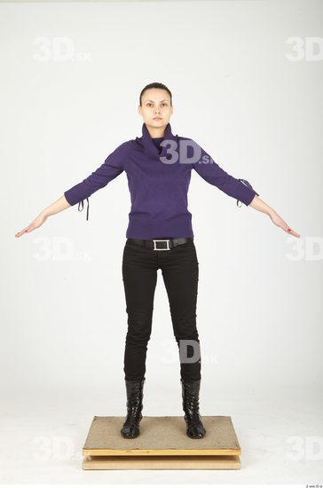 Whole Body Woman Animation references Casual Slim Studio photo references