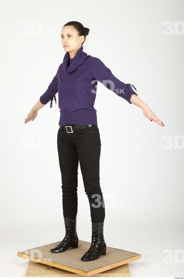 Whole Body Woman Animation references Casual Slim Studio photo references