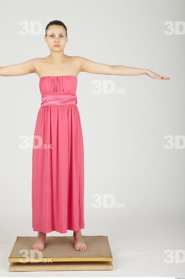 Whole Body Woman Animation references T poses Casual Formal Dress Slim Studio photo references