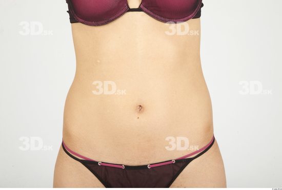 Belly Whole Body Woman Animation references Casual Underwear Slim Studio photo references