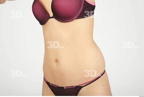 Belly Whole Body Woman Animation references Casual Underwear Slim Studio photo references