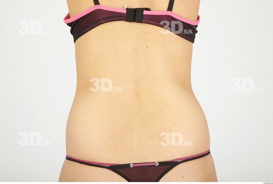 Whole Body Back Woman Animation references Casual Underwear Slim Studio photo references