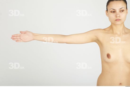 Arm Whole Body Woman Animation references Nude Casual Slim Studio photo references