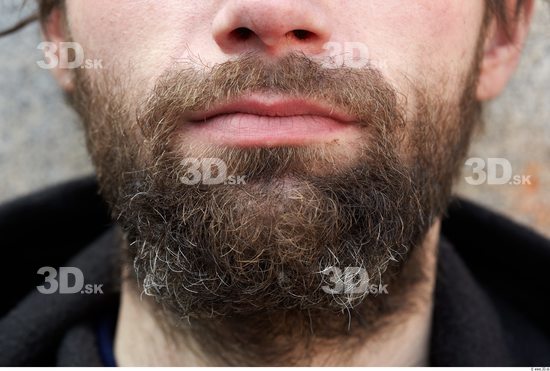 Mouth Man White Athletic Bearded