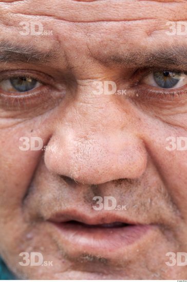 Nose Head Man White Casual Overweight Wrinkles Bald Street photo references