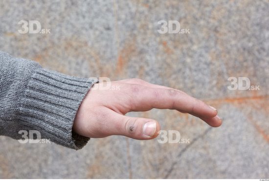 Hand Head Man White Casual Athletic Overweight Bald Street photo references