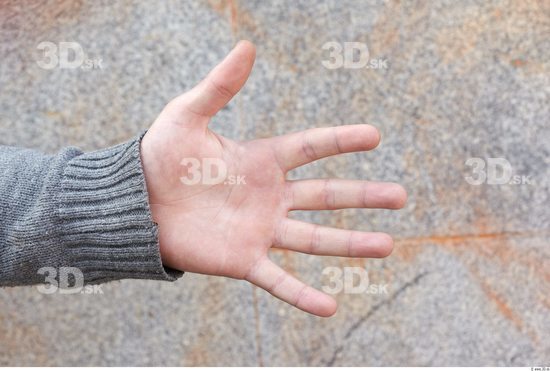 Hand Head Man White Casual Athletic Overweight Bald Street photo references