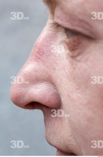 Nose Head Man White Casual Chubby Overweight Bald Street photo references