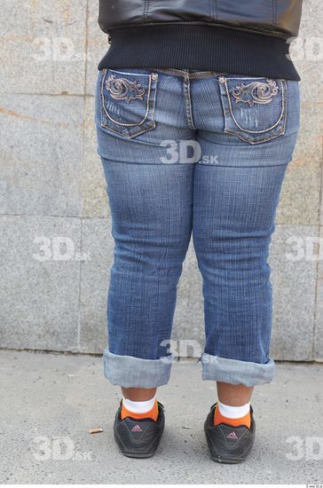 Leg Woman Casual Jeans Overweight Street photo references