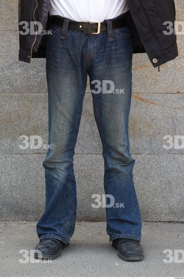 Calf Leg Head Man Casual Jeans Average Overweight Street photo references