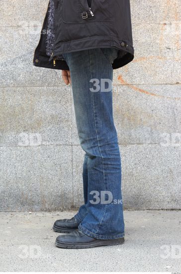 Calf Leg Head Man Casual Jeans Average Overweight Street photo references