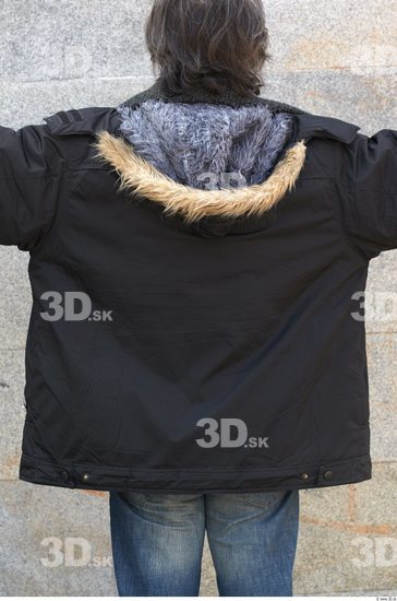 Upper Body Head Man Casual Windbreaker Average Overweight Street photo references