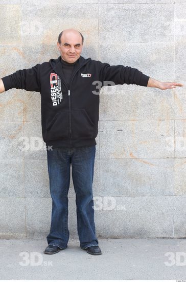 Whole Body Head Man T poses Casual Average Overweight Street photo references