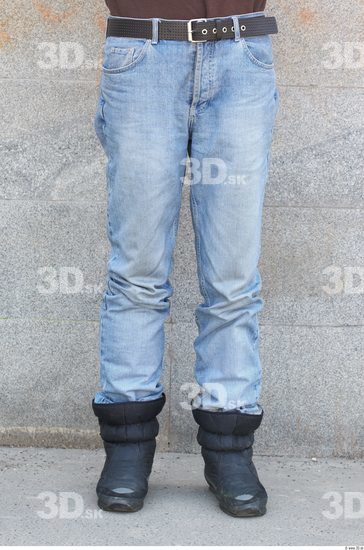 Leg Head Man Casual Jeans Slim Overweight Street photo references