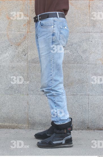 Leg Head Man Casual Jeans Slim Overweight Street photo references