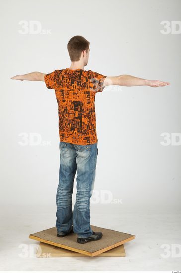 Whole Body Man T poses Casual Slim Studio photo references