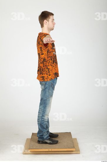 Whole Body Man T poses Casual Slim Studio photo references