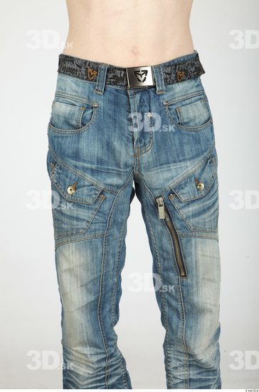 Thigh Whole Body Man Casual Jeans Slim Studio photo references