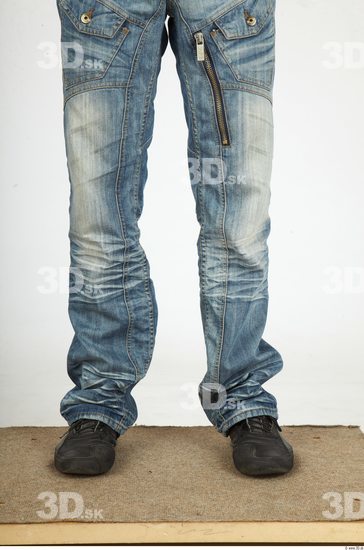 Calf Whole Body Man Casual Jeans Slim Studio photo references