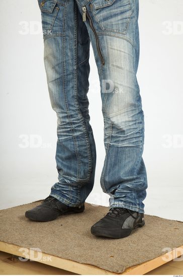 Calf Whole Body Man Casual Jeans Slim Studio photo references