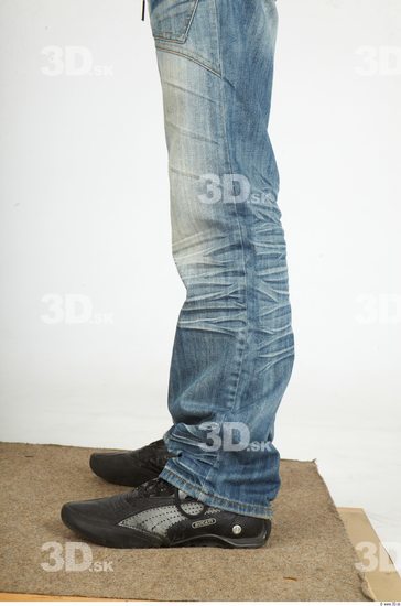 Calf Whole Body Man Casual Jeans Slim Studio photo references