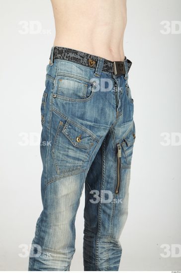 Thigh Whole Body Man Casual Jeans Slim Studio photo references