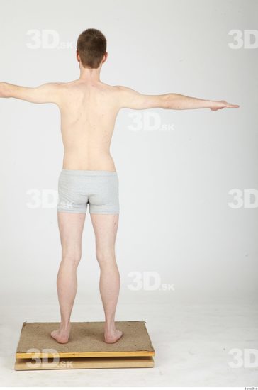 Whole Body Man T poses Casual Underwear Pants Slim Studio photo references