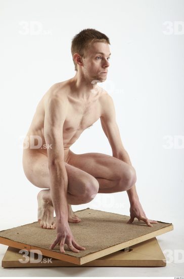 Whole Body Man Nude Slim Studio photo references