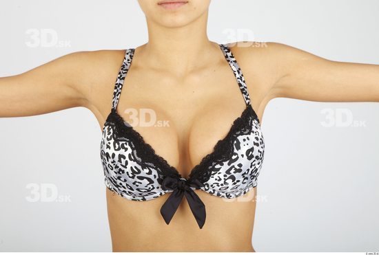 Chest Whole Body Woman Animation references Underwear Formal Bra Slim Studio photo references