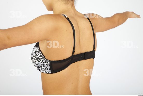 Whole Body Back Woman Animation references Underwear Formal Bra Slim Studio photo references