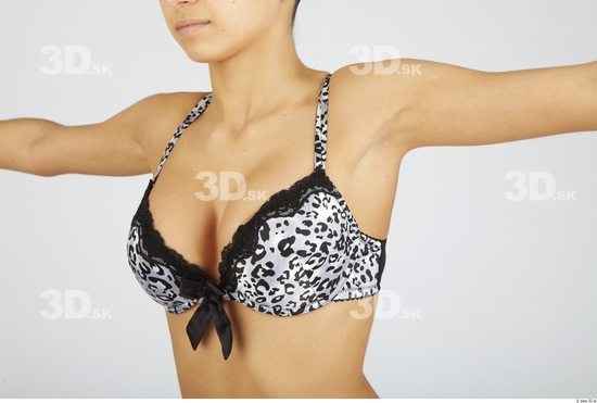 Chest Whole Body Woman Animation references Underwear Formal Bra Slim Studio photo references