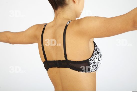 Whole Body Back Woman Animation references Underwear Formal Bra Slim Studio photo references