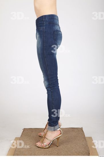 Leg Whole Body Woman Animation references Casual Jeans Average Studio photo references