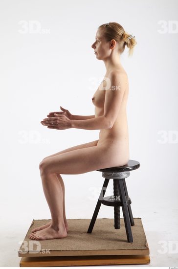 Whole Body Woman Artistic poses Nude Casual Average Studio photo references