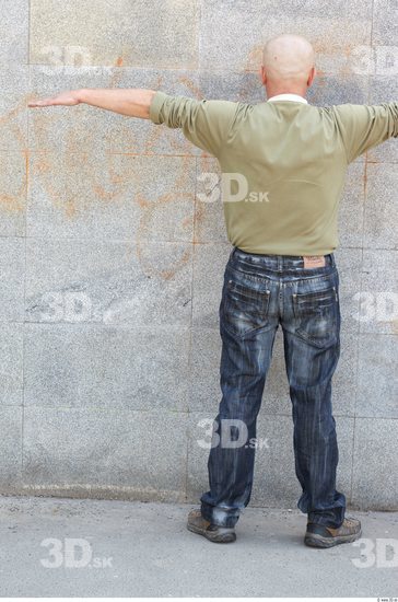 Whole Body Man T poses White Casual Chubby Bald