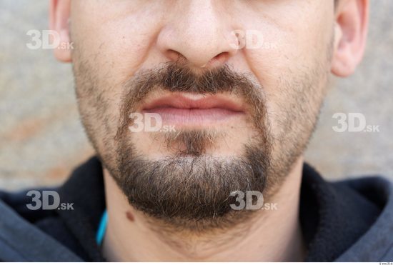 Mouth Man White Slim Bearded