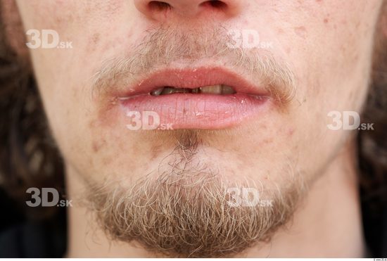 Mouth Man White Slim Bearded