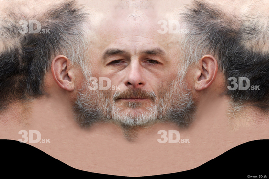 Head Man White Head textures Bearded