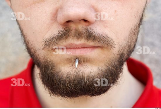 Mouth Man White Slim Bearded