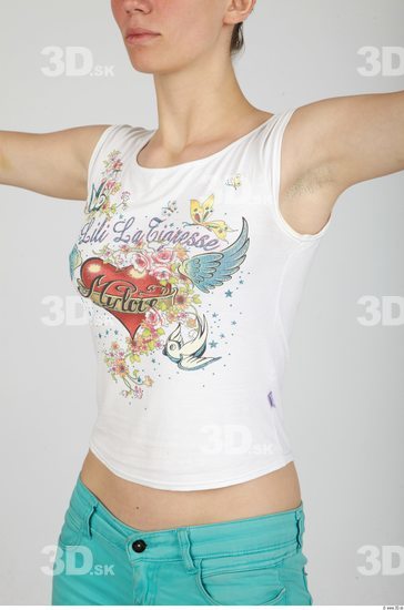 Upper Body Whole Body Woman Animation references Casual Singlet Slim Studio photo references