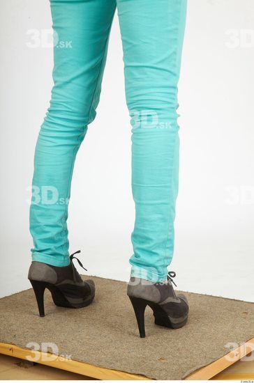 Calf Whole Body Woman Animation references Casual Trousers Slim Studio photo references