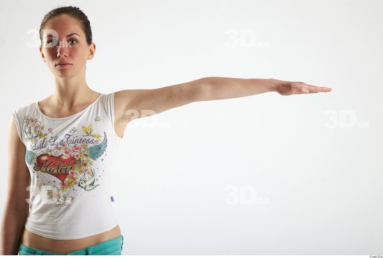 Arm Woman Animation references White Casual Singlet Slim