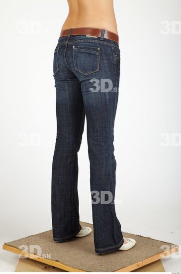 Leg Whole Body Woman Casual Jeans Slim Studio photo references